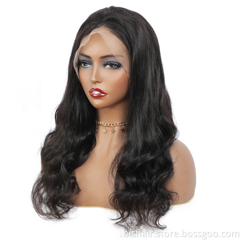 26 Inch Human Body Wave Shape Human Hair Wig T Part Brazil Ladies Wave Shape Front Mesh Wig Transparent Lace Front Wig Remy
